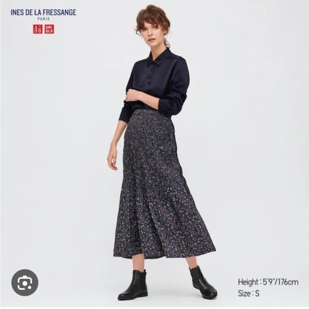 Uniqlo Ines De La Fressange Maxi Floral Skirt Size XS